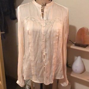 Mng by mango Victorian look button down feminine M